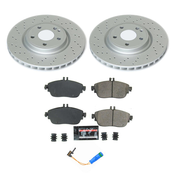 PowerStop Genuine Geomet Coated Rotor and Carbon-Fiber Ceramic Brake Pad Kit
