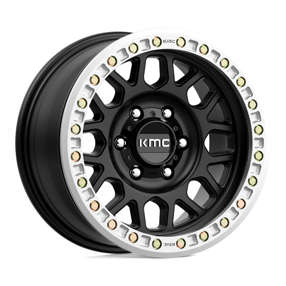 17X8.5 KMC KM234 Grenade DESERT Beadlock Satin Black 6X135 ET0 wheel/rim