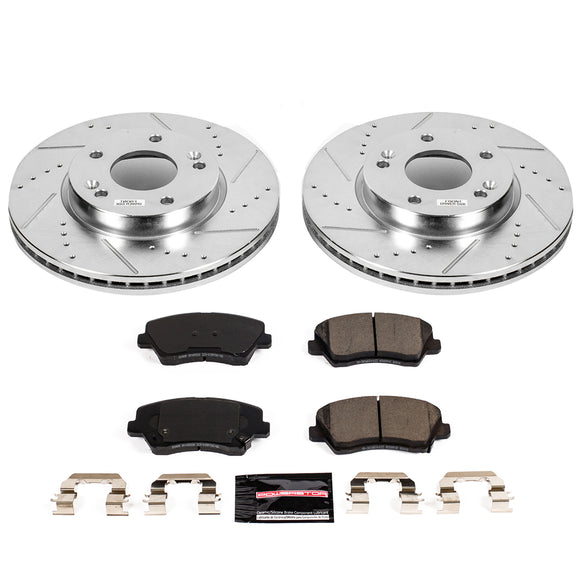 PowerStop Z23 Daily Driver Carbon-Fiber Ceramic Brake Pad and Drilled & Slotted