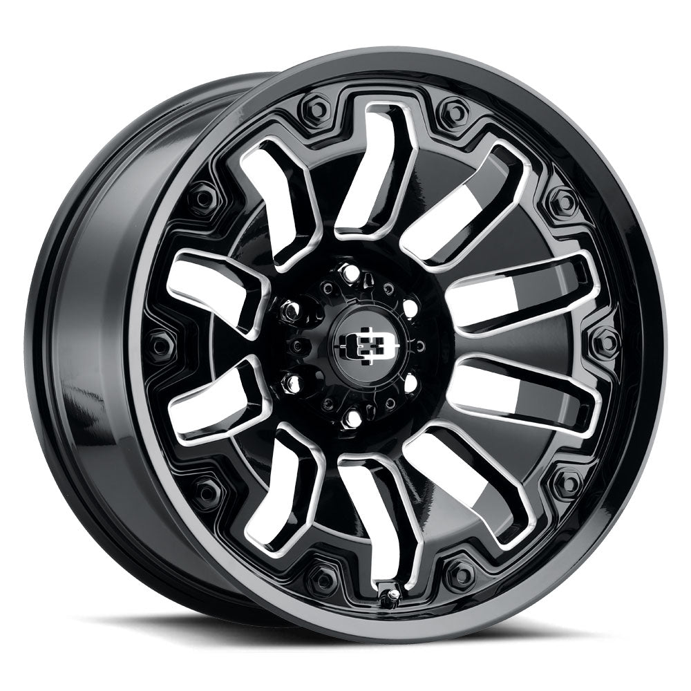 18x9 Vision 362 Armor Black Milled 5x114.3 5x4.5 ET12 Wheel Rim - 0