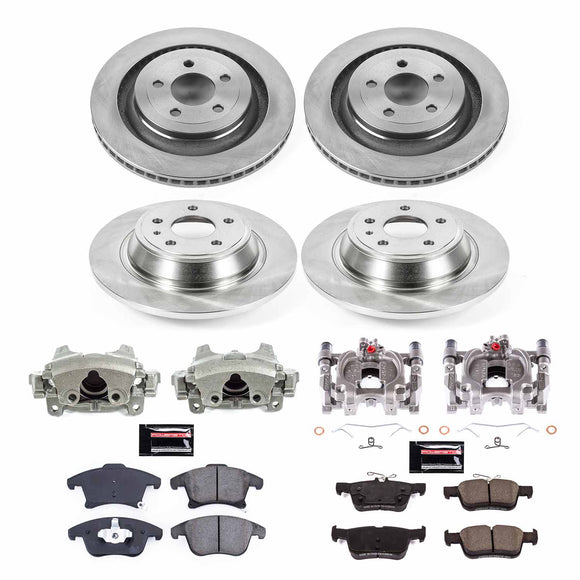 PowerStop OE Stock Replacement Low-Dust Ceramic Brake Pad, Rotor and Caliper Kit