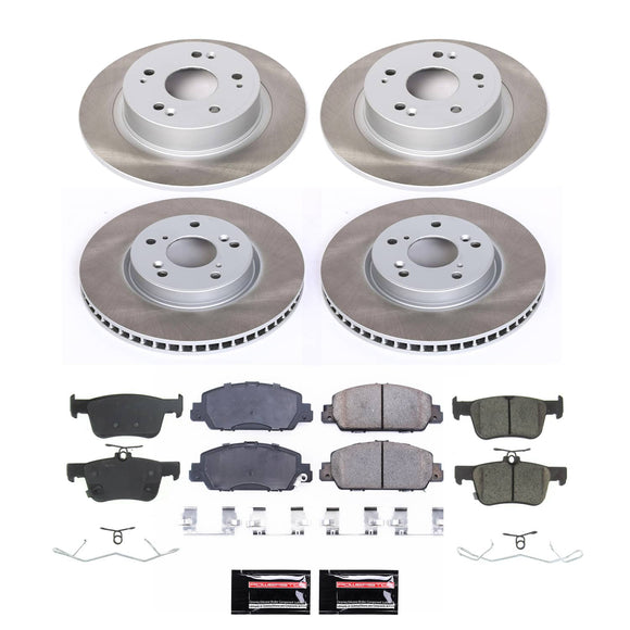 PowerStop Semi-Coated Rotor and Low-Dust Ceramic Brake Pad Kit