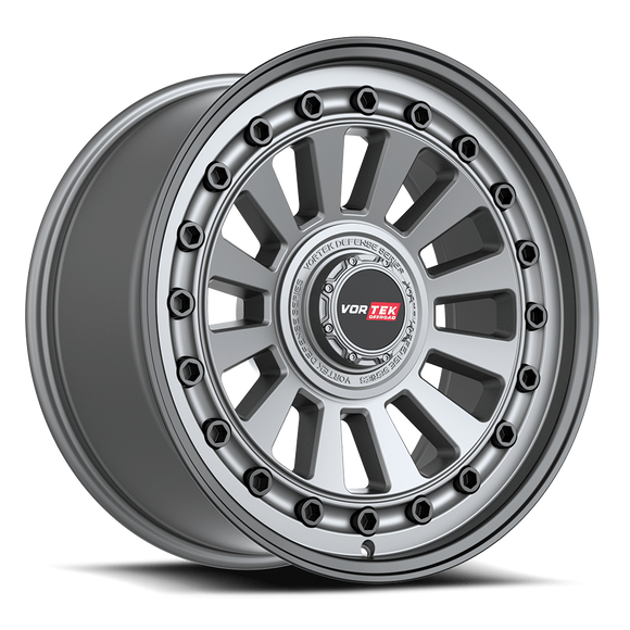 20x9.5 Vortek VRD-702 Radar Matte Gunmetal Black Lip 5x127 ET-12 CB78.1 Wheel