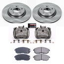 PowerStop OE Stock Replacement Low-Dust Ceramic Brake Pad, Rotor and Caliper Kit