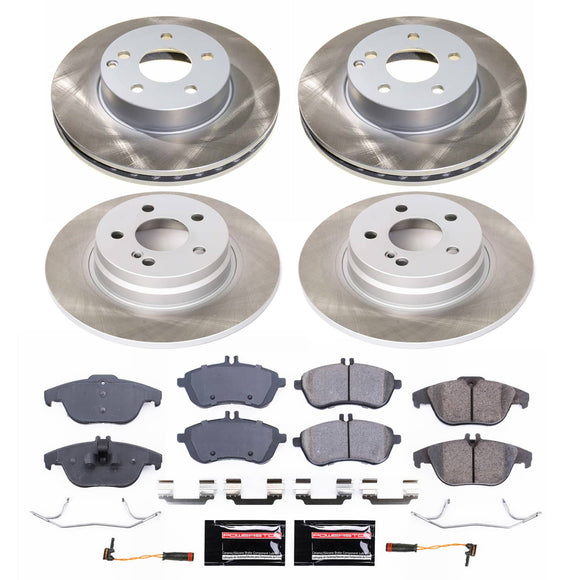 PowerStop Semi-Coated Rotor and Low-Dust Ceramic Brake Pad Kit