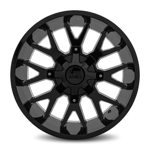20x9 Hardrock Affliction Gloss Black 8x170 ET0 wheel/rim