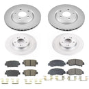 PowerStop Genuine Geomet Coated Rotor and Low-Dust Ceramic Brake Pad Kit