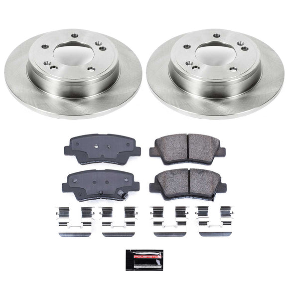 PowerStop OE Stock Replacement Low-Dust Ceramic Brake Pad and Rotor Kit
