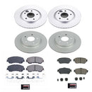 PowerStop Genuine Geomet Coated Rotor and Low-Dust Ceramic Brake Pad Kit