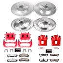 PowerStop Z36 Truck and SUV Ceramic Brake Pad, Drilled & Slotted Rotor, and Cali