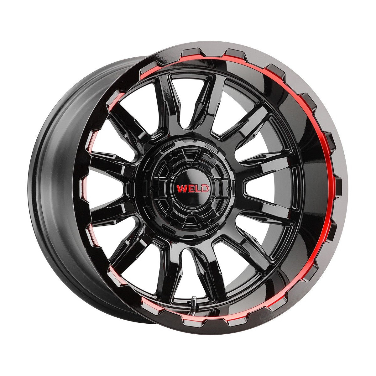 20x10 WELD Off-Road Gauntlet Gloss Black Milled Red 8x170 ET-19 Wheel Rim