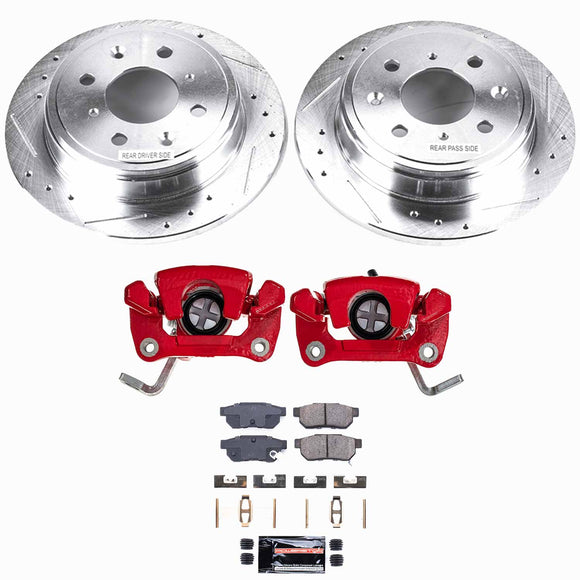 PowerStop Z23 Daily Driver Carbon-Fiber Ceramic Pads Drilled & Slotted Rotor & C