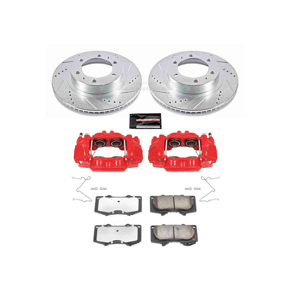 PowerStop Z36 Truck and SUV Ceramic Brake Pad, Drilled & Slotted Rotor, and Cali