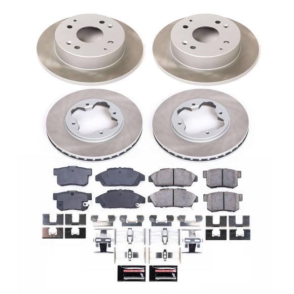 PowerStop Semi-Coated Rotor and Low-Dust Ceramic Brake Pad Kit
