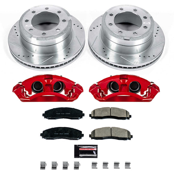 PowerStop Z23 Daily Driver Carbon-Fiber Ceramic Pads Drilled & Slotted Rotor & C