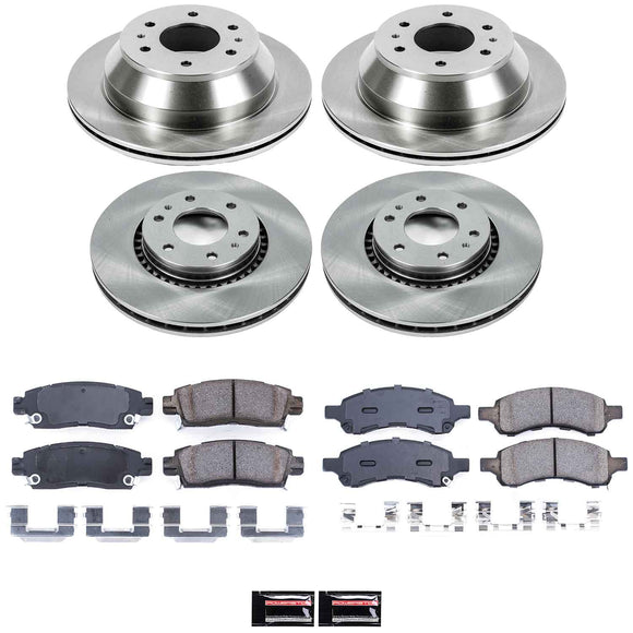 PowerStop OE Stock Replacement Low-Dust Ceramic Brake Pad and Rotor Kit
