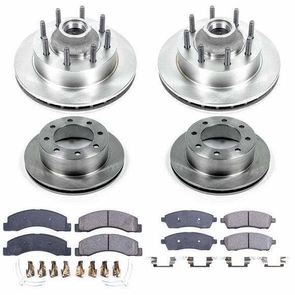 PowerStop OE Stock Replacement Low-Dust Ceramic Brake Pad and Rotor Kit