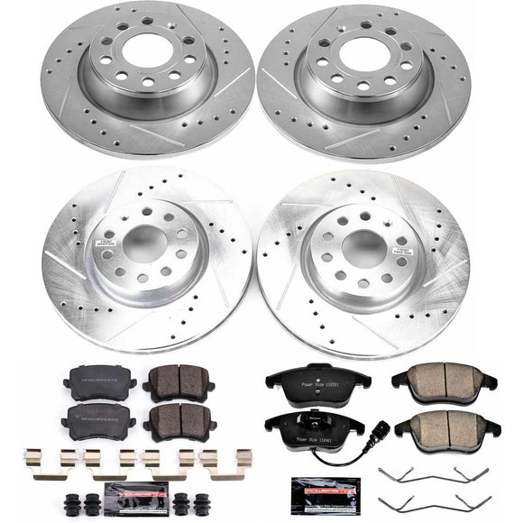PowerStop Z23 Daily Driver Carbon-Fiber Ceramic Brake Pad and Drilled & Slotted