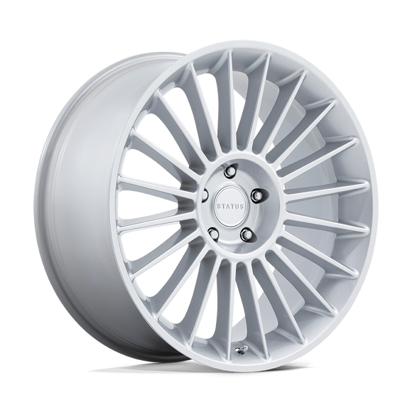 22X9.5 Status Venti Gloss Silver 5X120 ET30 Wheel Rim