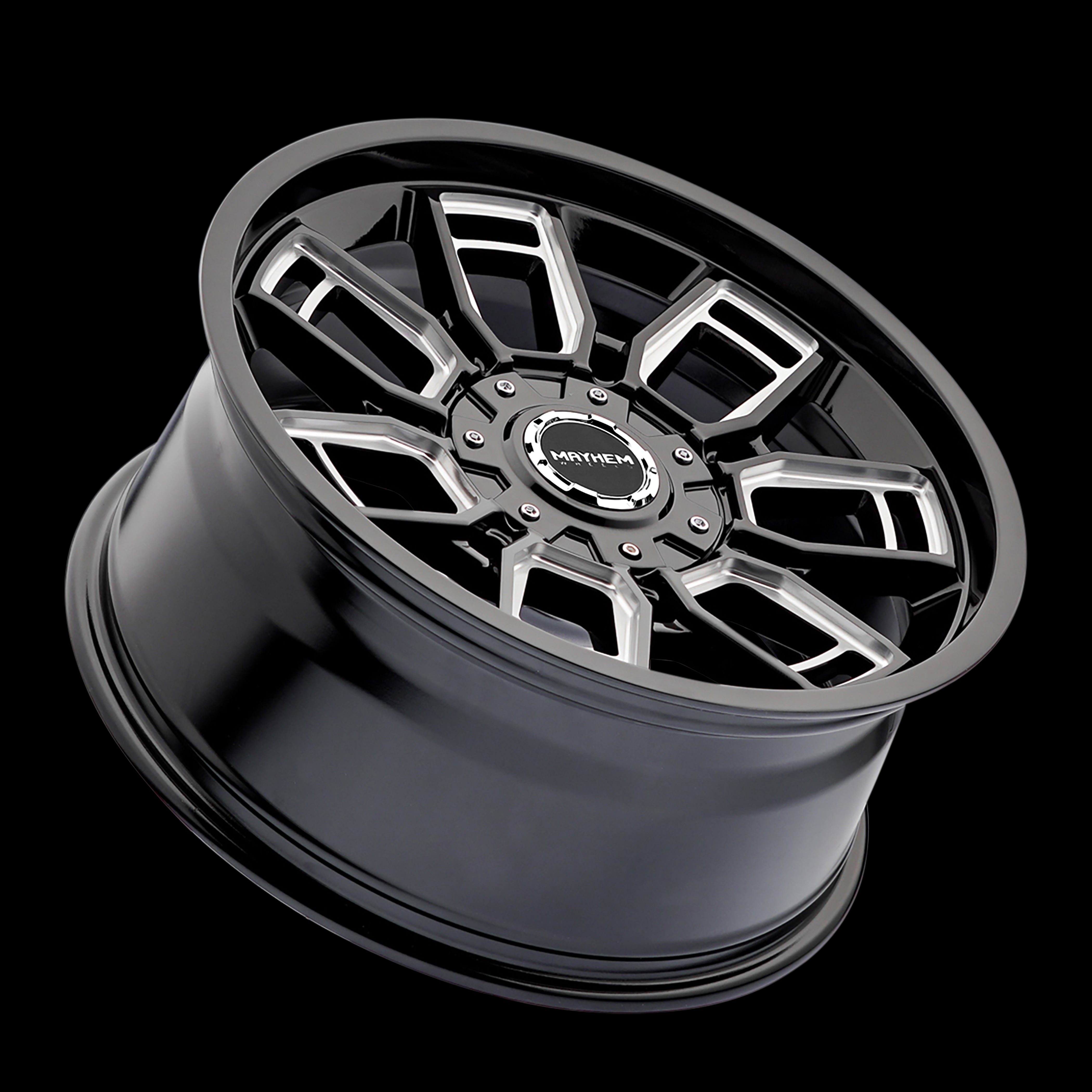 20x9 Mayhem 8118 Ordinance Black Milled 5x127 5x139.7 5x5 5x5.5 ET0 Wheel