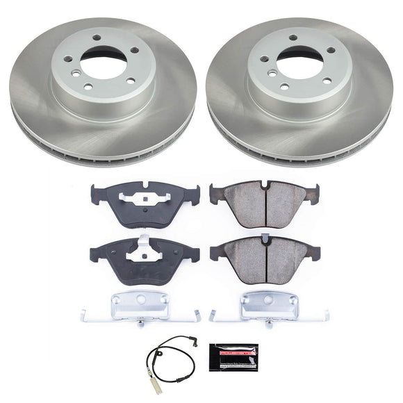 PowerStop Semi-Coated Rotor and Low-Dust Ceramic Brake Pad Kit
