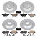 PowerStop Genuine Geomet Coated Rotor and Carbon-Fiber Ceramic Brake Pad Kit