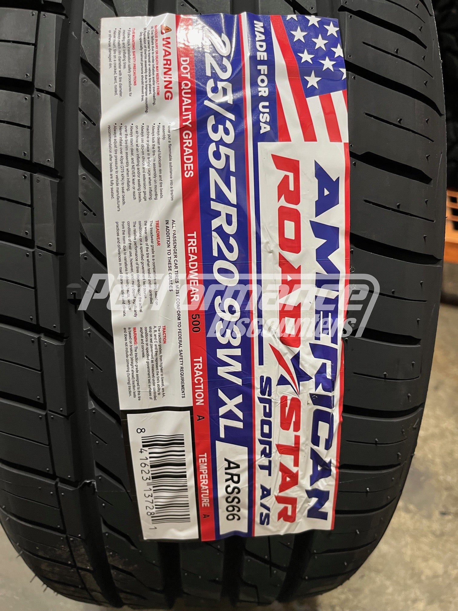 American Roadstar Sport A/S Tire(s) 225/35R20 93W SL BSW 225 35 20 2253520