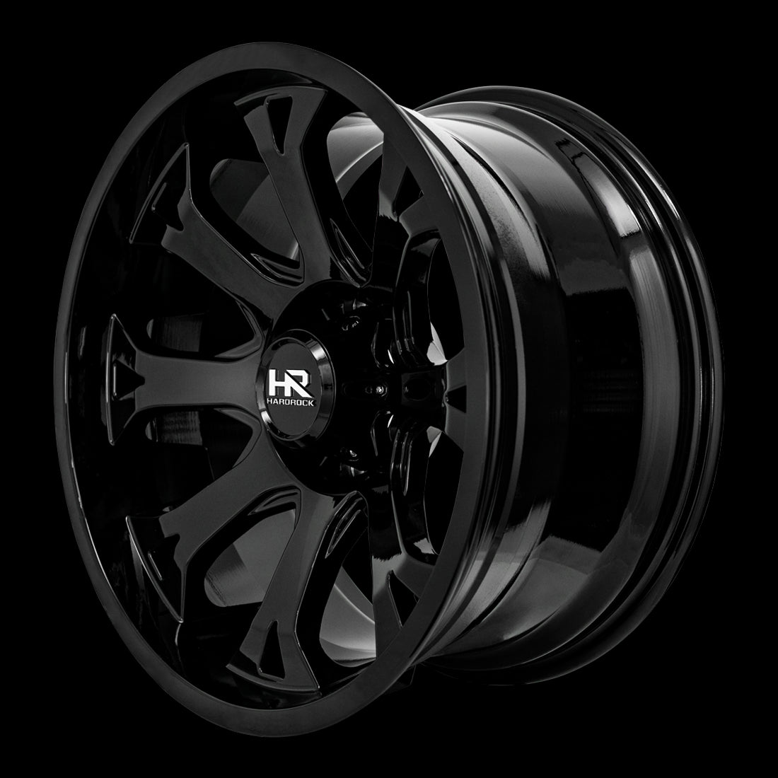 20x12 Hardrock BloodShot Xposed Gloss Black 5x150 ET-44 wheel/rim