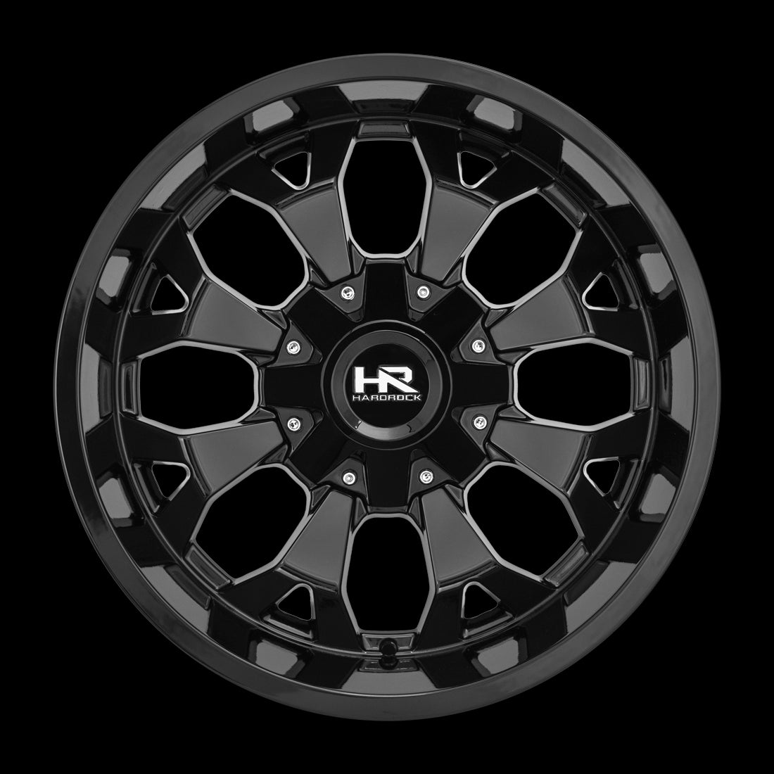 20x10 Hardrock Devastator Gloss Black 8x170 ET-19 wheel/rim