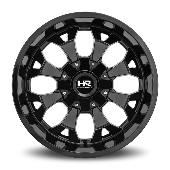 20x10 Hardrock Devastator Gloss Black 8x170 ET-19 wheel/rim