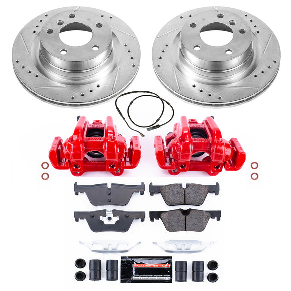 PowerStop Z23 Daily Driver Carbon-Fiber Ceramic Pads Drilled & Slotted Rotor & C