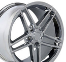 18" Replica Wheel CV07A Fits Chevrolet Corvette - C6 Z06 Rim 18x9.5 Chrome Wheel