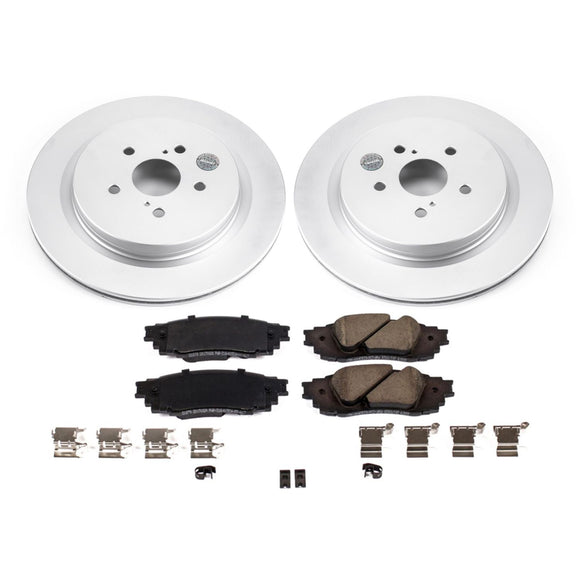PowerStop Genuine Geomet Coated Rotor and Low-Dust Ceramic Brake Pad Kit
