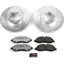 PowerStop Z36 Carbon-Fiber Ceramic Brake Pad with Drilled and Slotted Rotor Kit