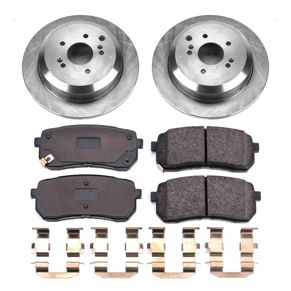 PowerStop OE Stock Replacement Low-Dust Ceramic Brake Pad and Rotor Kit