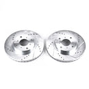 PowerStop Evolution Drilled Slotted Rotors Pair Front For Honda Prelude