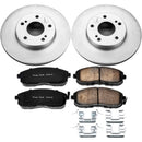 PowerStop Genuine Geomet Coated Rotor and Low-Dust Ceramic Brake Pad Kit
