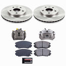 PowerStop OE Stock Replacement Low-Dust Ceramic Brake Pad, Rotor and Caliper Kit