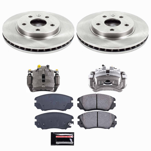 PowerStop OE Stock Replacement Low-Dust Ceramic Brake Pad, Rotor and Caliper Kit