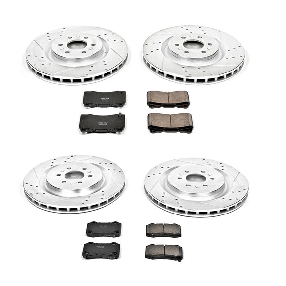 PowerStop Z23 Daily Driver Carbon-Fiber Ceramic Brake Pad and Drilled & Slotted