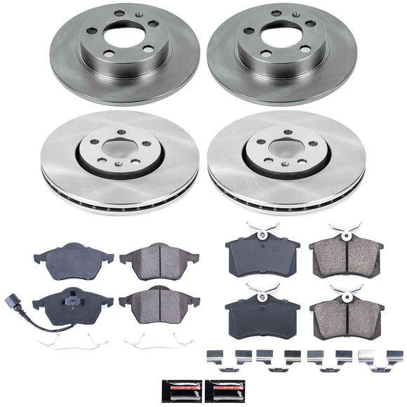 PowerStop OE Stock Replacement Low-Dust Ceramic Brake Pad and Rotor Kit