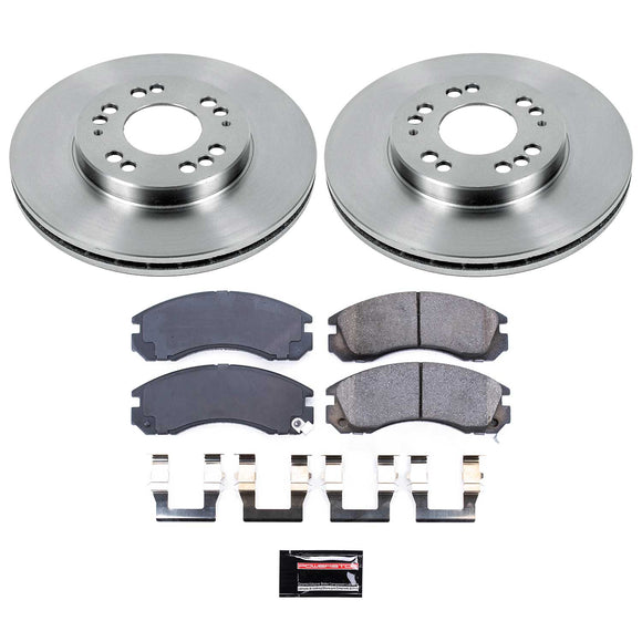 PowerStop OE Stock Replacement Low-Dust Ceramic Brake Pad and Rotor Kit