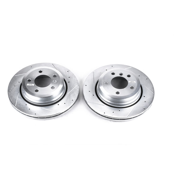PowerStop Evolution Drilled And Slotted Rotors Pair Rear For BMW X3
