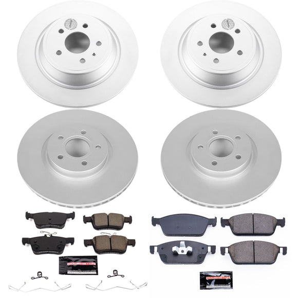 PowerStop Genuine Geomet Coated Rotor and Carbon-Fiber Ceramic Brake Pad Kit