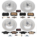 PowerStop Genuine Geomet Coated Rotor and Carbon-Fiber Ceramic Brake Pad Kit