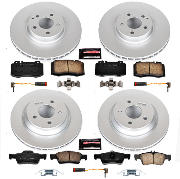 PowerStop Genuine Geomet Coated Rotor and Carbon-Fiber Ceramic Brake Pad Kit