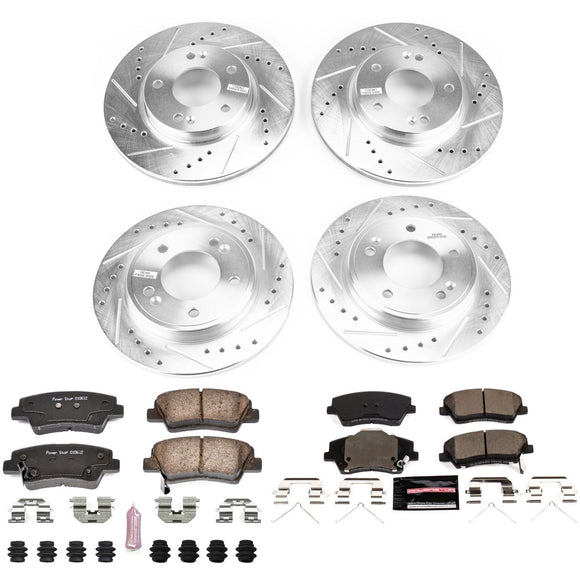 PowerStop Z23 Daily Driver Carbon-Fiber Ceramic Brake Pad and Drilled & Slotted