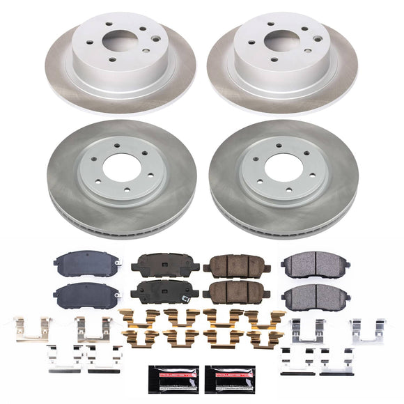 PowerStop Semi-Coated Rotor and Low-Dust Ceramic Brake Pad Kit