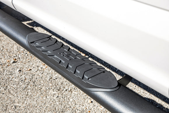 Rough Country Oval Nerf Step Crew Cab Black For Ford F-150 15-23