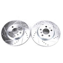 PowerStop Evolution Drilled Slotted Rotors Pair Front For Mini Cooper